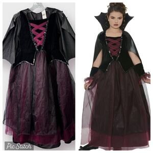 Way to Celebrate Dracula's Darling Halloween Costume Dress Girl's Size L (10/12)